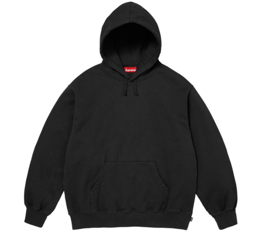 Moletom Supreme FW26 "Mirrored Appliqué" Preto