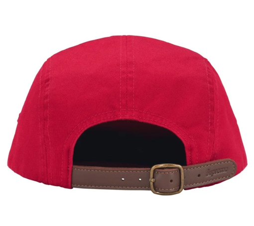 Boné Supreme FW26 "Washed Chino Twill" Vermelho
