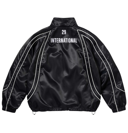 Jaqueta Supreme SS25 Satin Piping Pullover" Preto