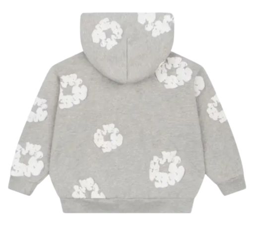Moletom Denim Tears Kids "Cotton Wreath Zip Up" Cinza