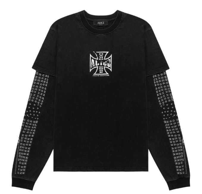 Longsleeve Alice Hollywood "Moto Couture" Preto