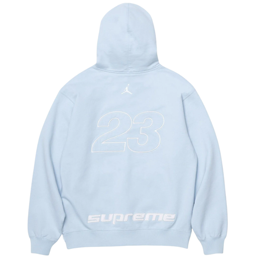 Moletom Supreme x Air Jordan SS26 "Zip Up" Azul Claro