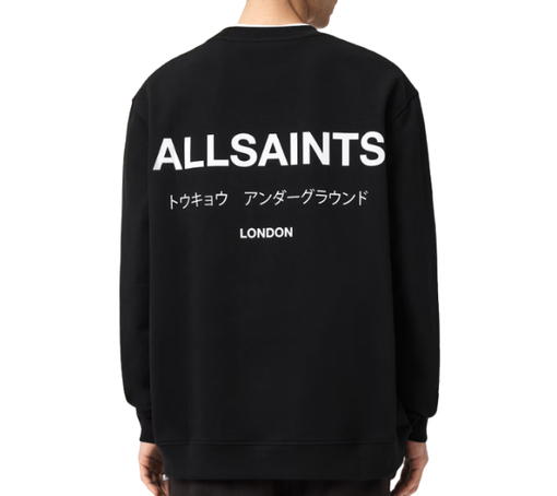 Crewneck AllSaints "Underground Relaxed Fit Crew Neck" Preto