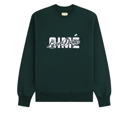 Moletom Aimé Leon Dore "Overlay Logo Crewneck Sweatshirt Pine Grove" Verde
