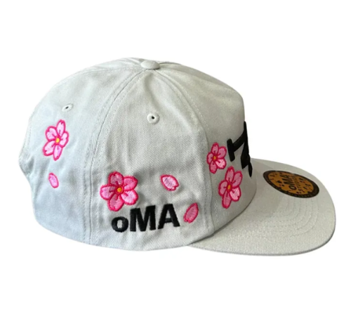 Boné Oma Design "LA LA Cherry Blossom" Cinza