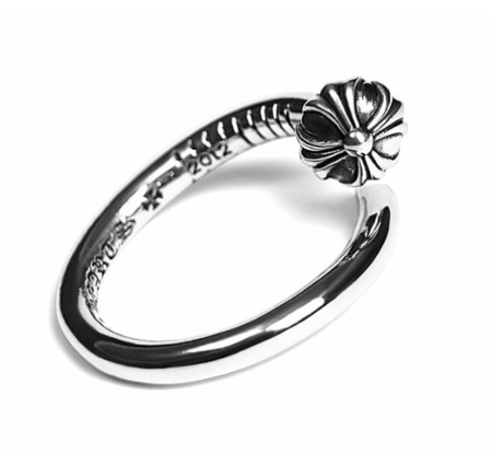 Anel Chrome Hearts "Crossball Plus" Prata