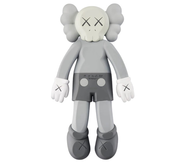 Boneco Kaws "Companion 2020 Vinyl Figure Grey" Cinza