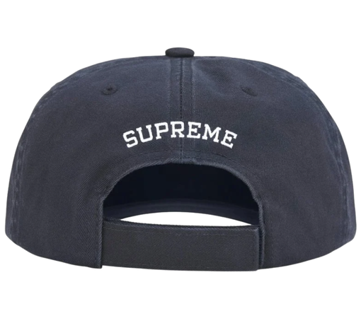 Boné Supreme SS26 "Embroidered Money Logo" Azul Marinho