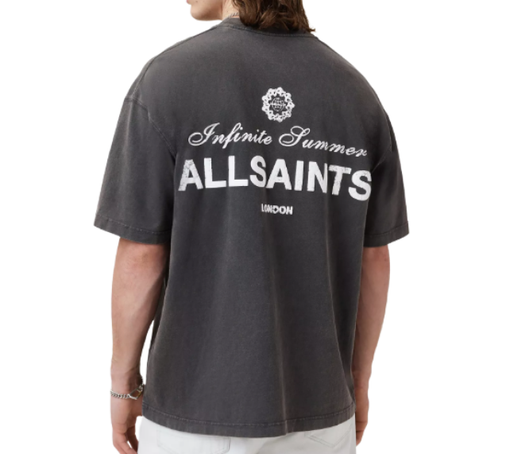 Camiseta AllSaints "Soleil Short Sleeve T-Shirt Washed Black" Preto