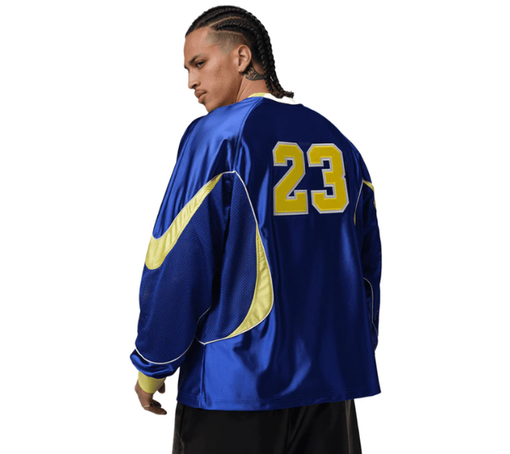 Camiseta Air Jordan "Manga Longa Brasil Goleiro" Azul