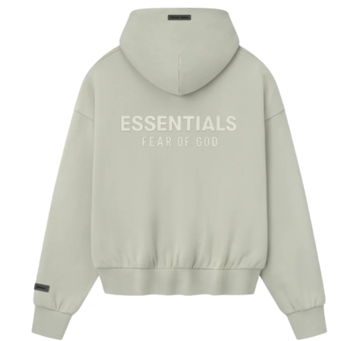 Moletom Fear of God Essentials "Classic Fleece Zip Up Hoodie Abbey Stone" Verde