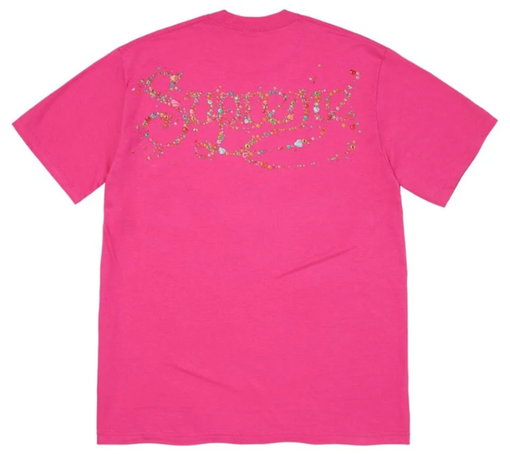 Camiseta Supreme FW26 "Gems" Rosa