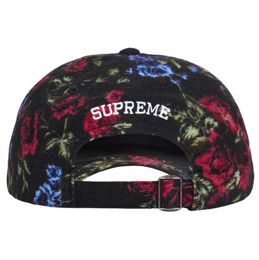 Boné Supreme SS26 "Floral Flanel 6-Panel" Preto