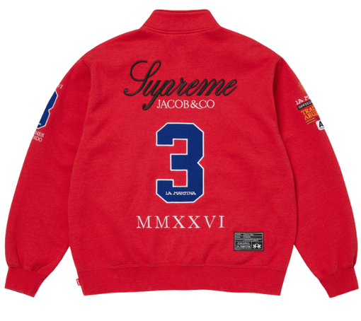 Moletom Supreme x La Martina x Jacob & Co "Zip Up" Vermelho