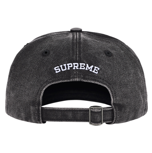 Boné Supreme SS26 "Pigment Coated S Logo 6-Panel" Preto