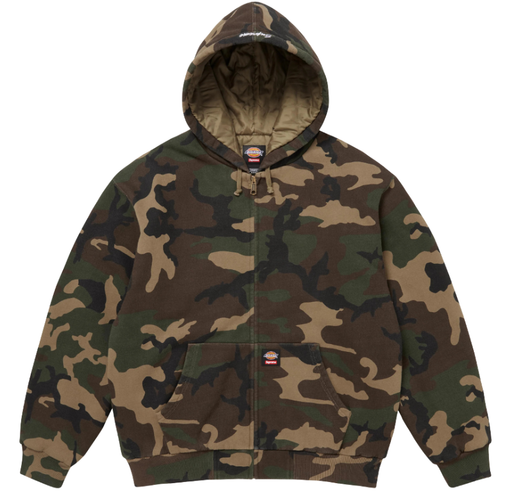 Moletom Supreme x Dickies "Quilted Lined Zip Up" Camuflado