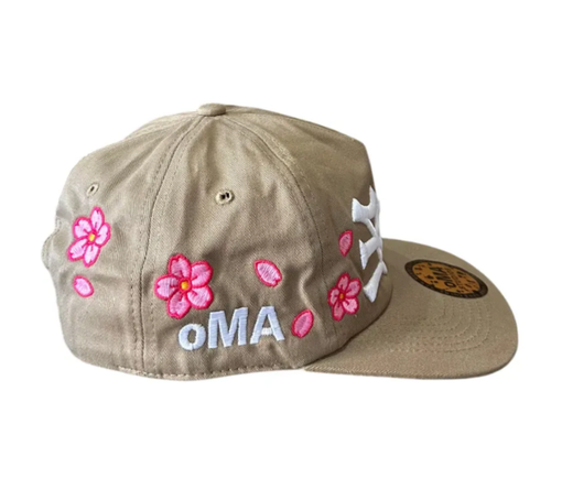 Boné Oma Design "NY NY Cherry Blossom" Bege