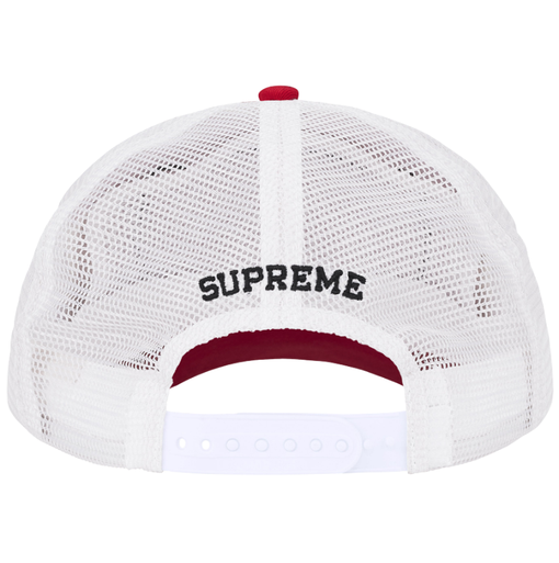 Boné Supreme SS26 "Western Embroidered Mesh Back 5-Panel" Vermelho