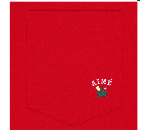 Camiseta Aimé Leon Dore "Crest Pocket Tee Equestrian Red" Vermelho