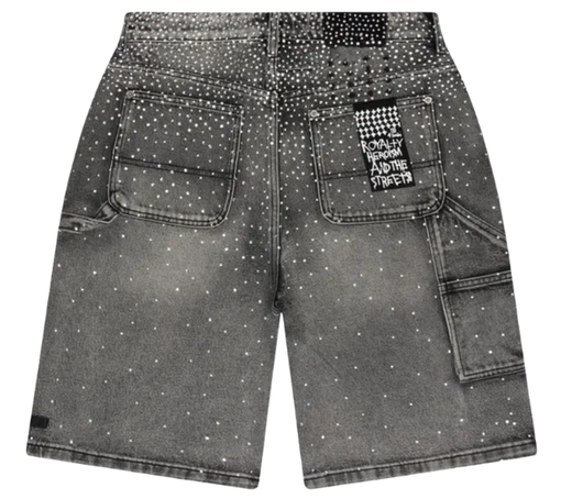 Shorts Ksubi "Maxx Operator Konkrete Crystal Asteroid" Cinza