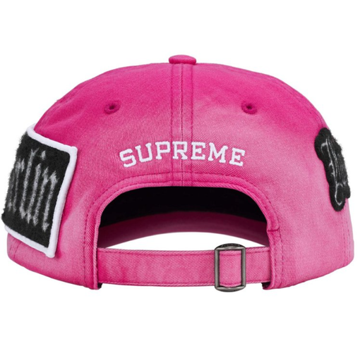 Boné Supreme SS26 "City Patches" Rosa