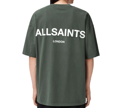 Camiseta AllSaints "Halcyon Short Sleeve Crew T-Shirt Garnet Green" Verde