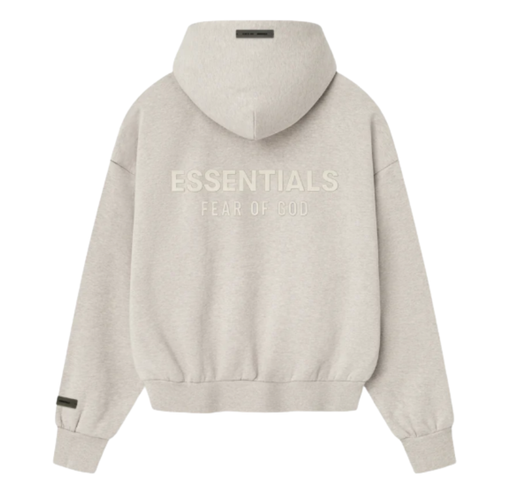 Moletom Fear Of God Essentials "Classic Fleece Zip Up Heather Stone" Bege