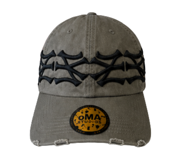 Boné Oma Design "NY NY Crown Curved Distressed" Verde Militar