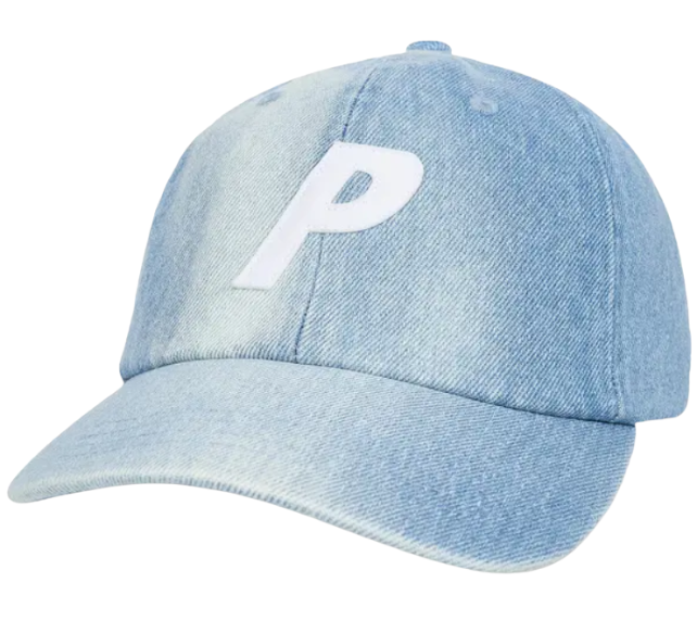 Boné Palace "Bleached Denim P 6-Panel Stonewash" Azul
