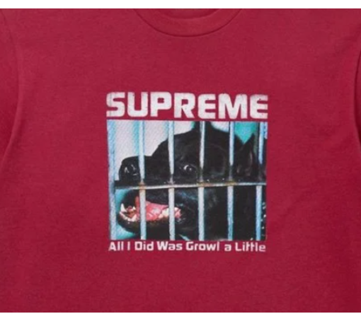 Camiseta Supreme FW26 "Growl" Vinho