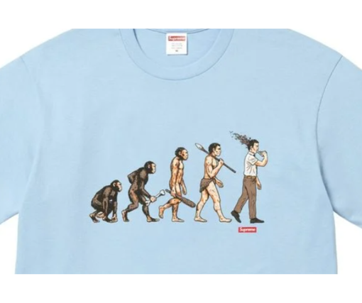 Camiseta Supreme SS26 "Evolution" Azul Claro