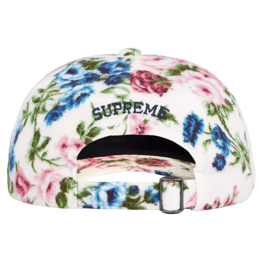 Boné Supreme SS26 "Floral Flanel 6-Panel" Branco