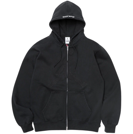 Moletom Supreme x Air Jordan SS26 "Zip Up" Preto