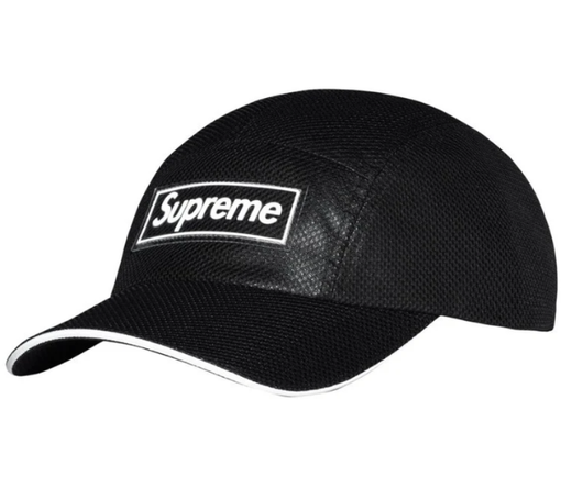 Boné Supreme FW26 "Metallic Mesh" Preto