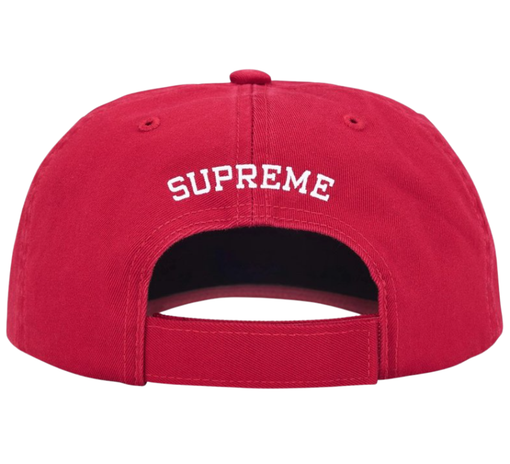 Boné Supreme SS26 "Embroidered Money Logo" Vermelho