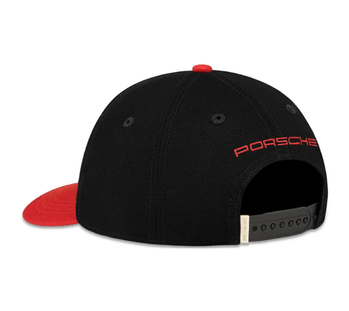 Boné Aimé Leon Dore x Porsche Colorblock Logo "Jet Black Multi" Preto/Vermelho