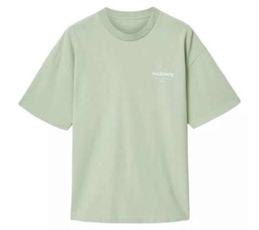 Camiseta AllSaints "Underground Oversized Celadon Green" Verde