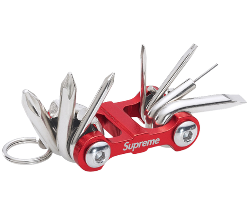 Chaveiro Supreme FW25 "Chibi Rib Screwdriver" Vermelho