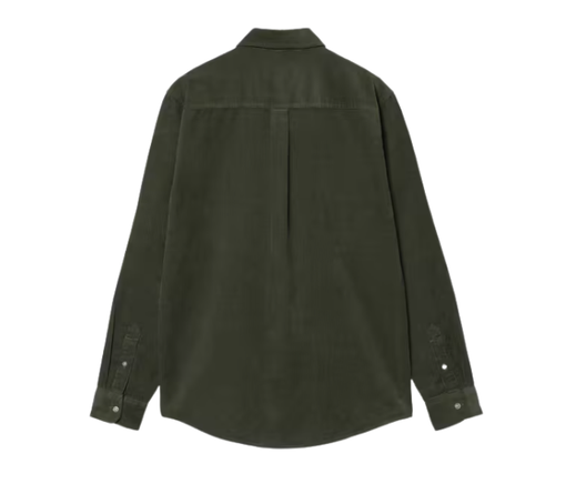 Camisa Carhartt "Madson Pine Cord Shirt Opuntia Wax" Verde