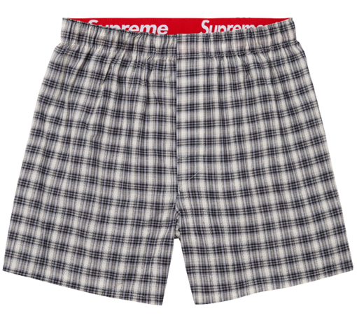Cueca Supreme FW26 x Hanes "Plaid Boxers (4 Pack)" Multicolor