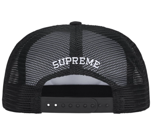 Boné Supreme FW26 "Authorized Mesh Back 5-Panel Black" Preto