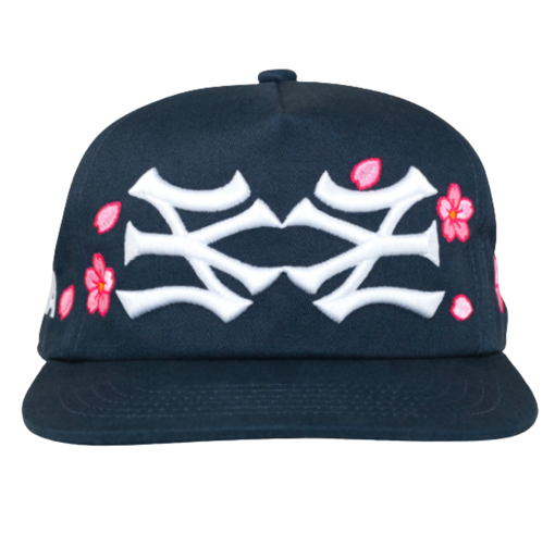 Boné Oma Design "NY NY Cherry Blossom" Azul Marinho