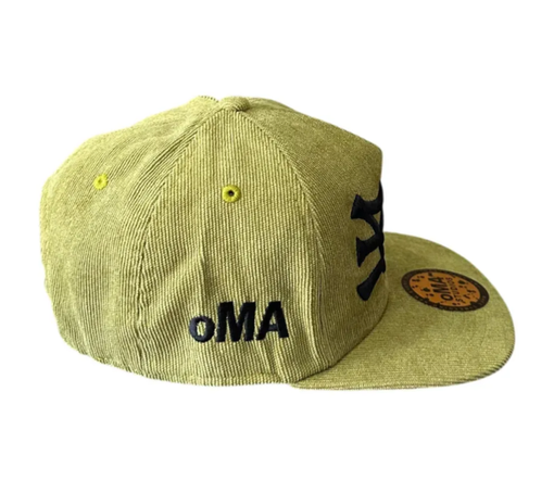 Boné Oma Design "NY NY Corduroy" Verde/Preto
