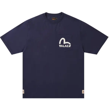 Camiseta Palace x Evisu "Navy" Azul Marinho