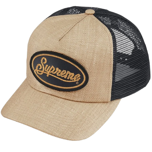 Boné Supreme "Raffia" Bege