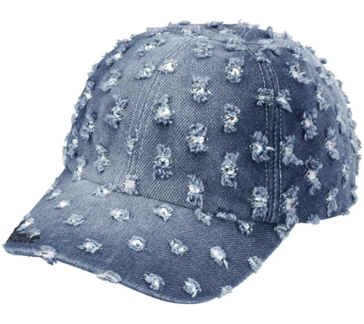 Boné Supreme FW26 "Hole Punch Rhinestone Denim 6-Panel" Denim