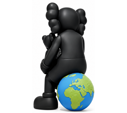 Boneco Kaws "Holiday Thailand Vinyl Black" Preto