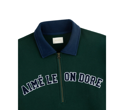 Moletom Aimé Leon Dore "Collegiate Quarter Zip Pine Grove" Verde