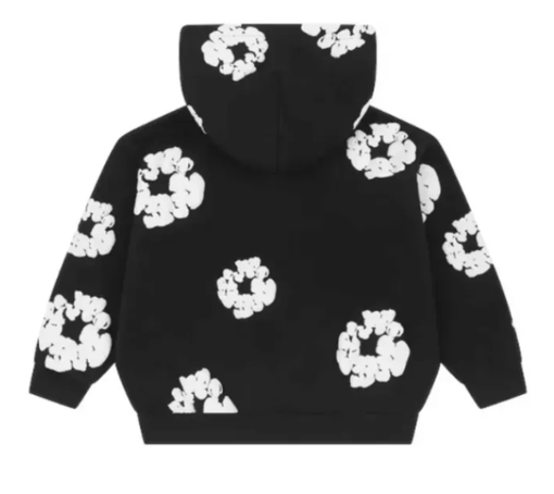 Moletom Denim Tears Kids "Cotton Wreath Zip Up" Preto