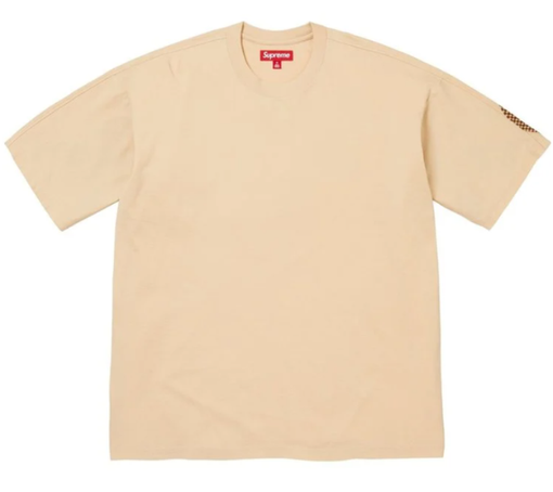 Camiseta Supreme FW26 "Checkerboard Intarsia S/S Top" Bege